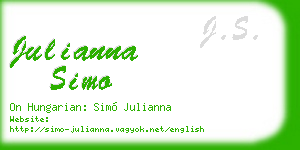 julianna simo business card